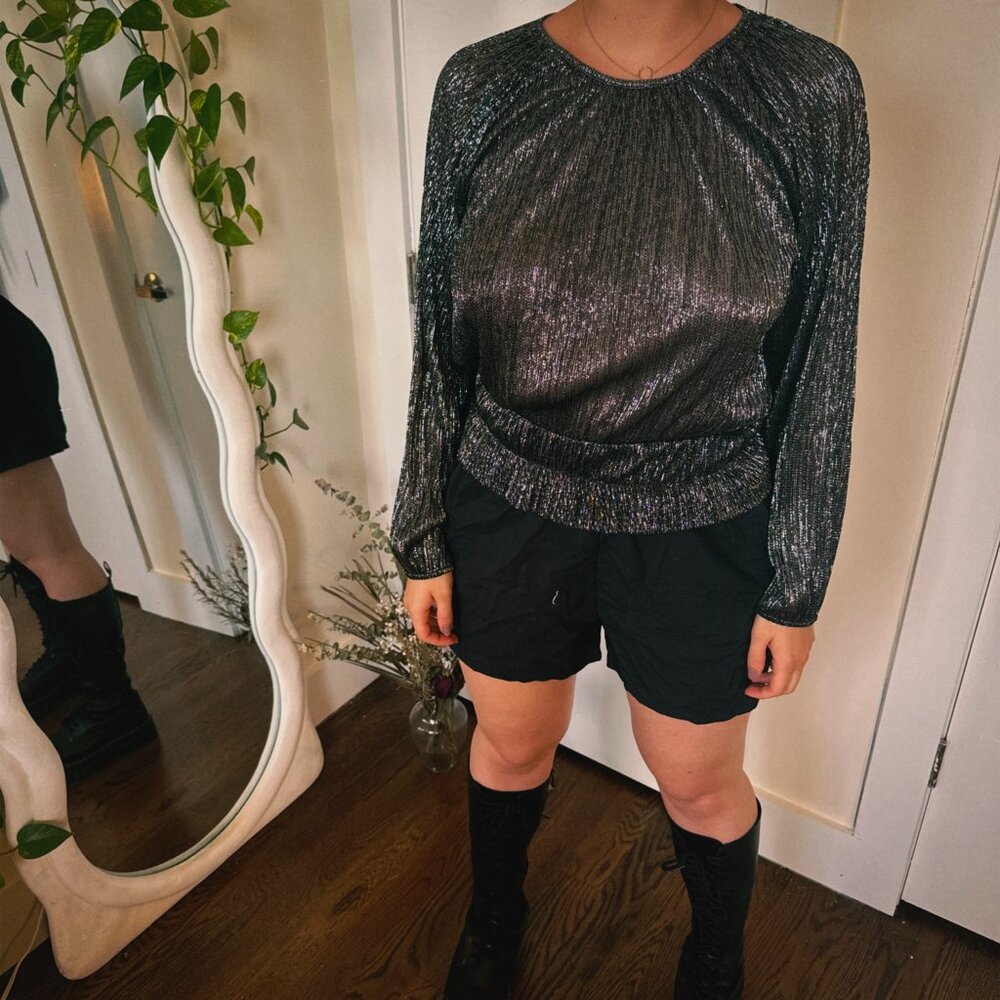 Silver sparkly party shirt!